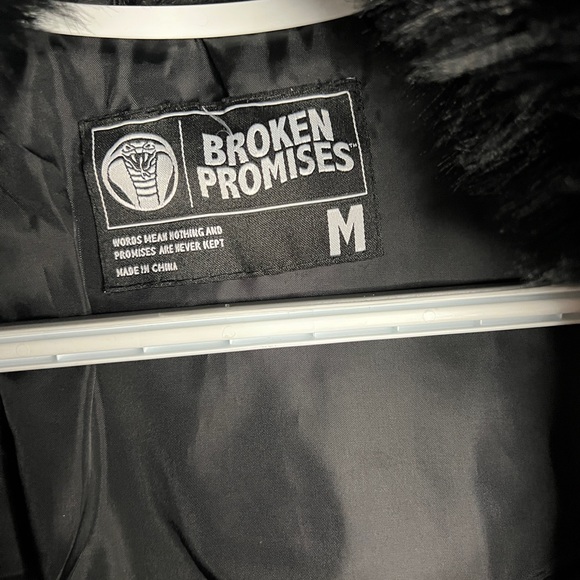 Broken Promises Black Faux Fur Jacket - Picture 2 of 4